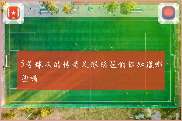 5号球衣的传奇足球明星们你知道哪些吗